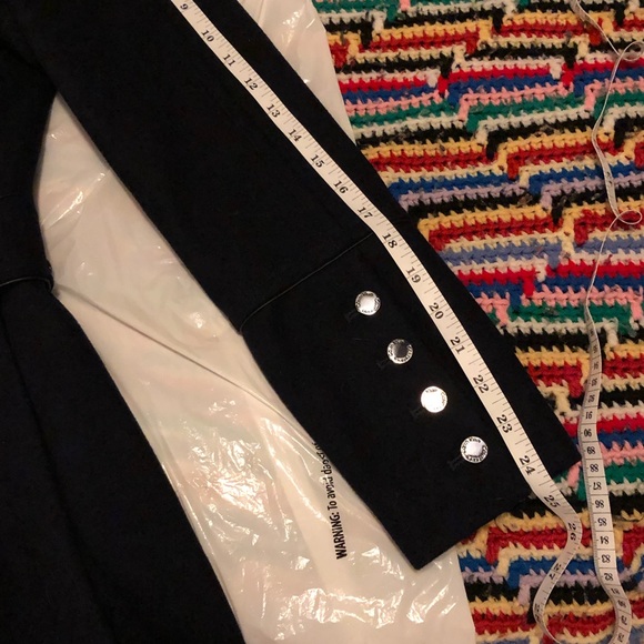FINAL SALE NWOT Calvin Klein navy skirted wool peacoat - Picture 8 of 12